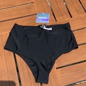 Missguided Black High-Waisted Bikini Bottoms